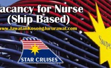 Vacancy for Nurse (Ship Based) at Star Cruises Administrative Services Sdn Bhd