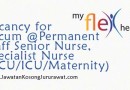 Vacancy for Staff Senior Nurse, Specialist Nurse CCU-ICU-Maternity